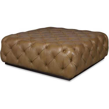 Rueben Tufted Cocktail Ottoman In Wheat