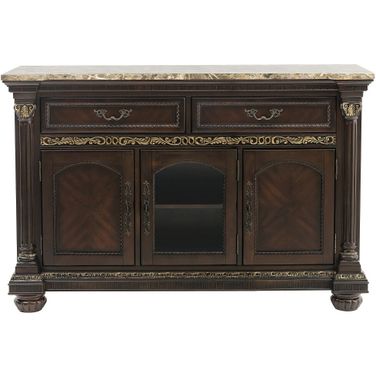 Russian Hill Cherry Faux Marble Top Server