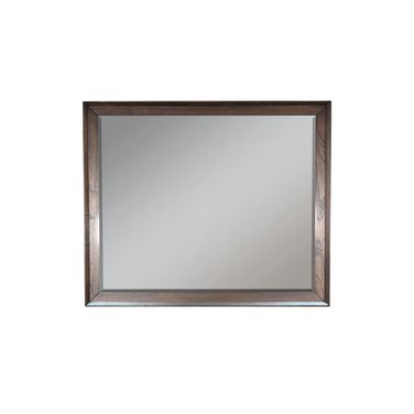 Rustic Framed Mirror In Walnut
