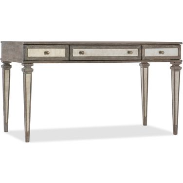 Rustic Glam Light Wood Leg Desk