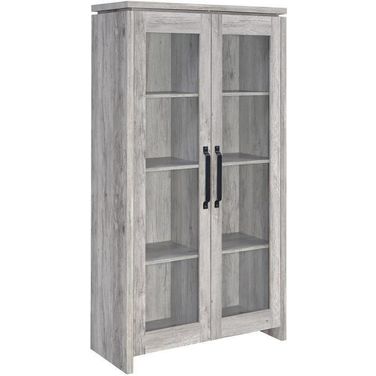 Alejo 2-door Tall Cabinet Grey Driftwood