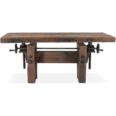 Rustic Revival 67 Inch Adjustable Desk In Brown