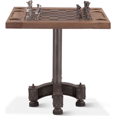 Rustic Revival Chess Table In Gray