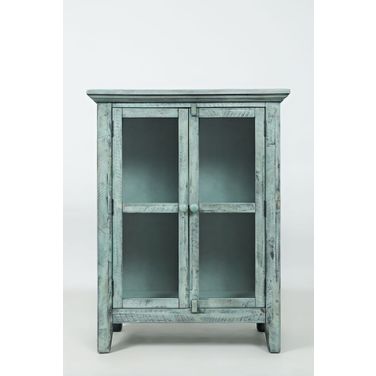 Rustic Shores 32 Inch 2 Door Accent Cabinet In Blue