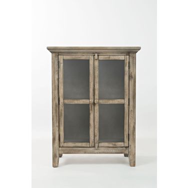 Rustic Shores 32 Inch 2 Door Accent Cabinet In Brown Grey