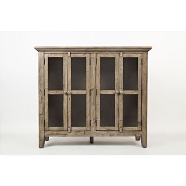 Rustic Shores 48 Inch 4 Door Accent Cabinet In Brown Grey