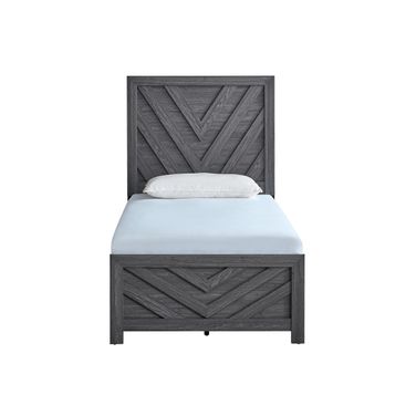 Rustica Panel Twin Bed in Gray