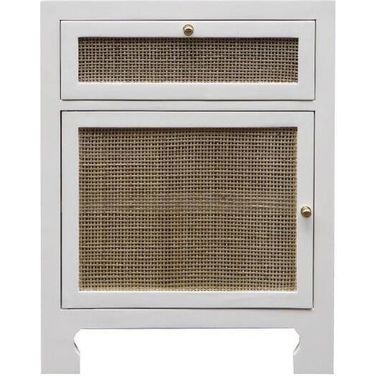 Ruth White Lacquer 1 Door Cabinet
