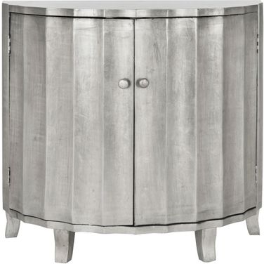 Rutherford Silver Leaf Demilune Cabinet