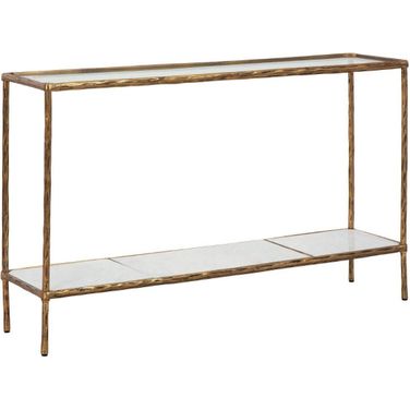 Ryandale Antique Brass Finish Console Sofa Table