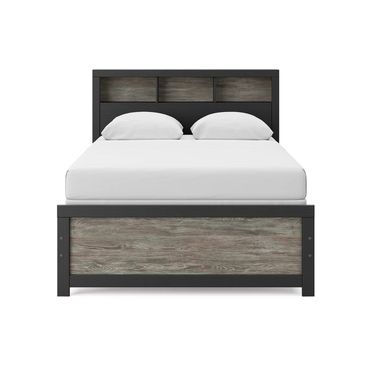 Ryderton Full Bookcase Bed In Black and Gray