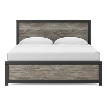 Ryderton King Panel Bed In Black and Gray