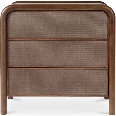 Rye 3 Drawer Nightstand In Warm Brown
