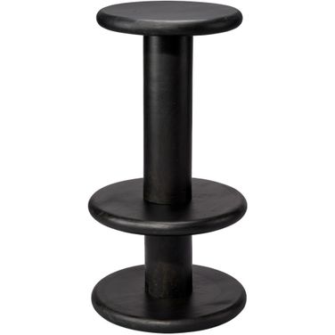 Rye Mango Wood Barstool In Black
