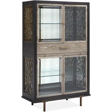 Ryker Nocturn Black And Coventry Grey Display Cabinet