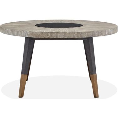 Ryker Nocturn Black And Coventry Grey Round Dining Table