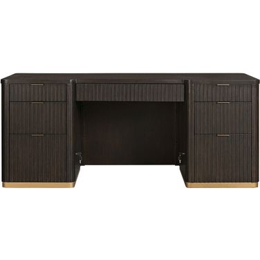 Rylan 66 Inch Executive Desk In Dark Roast