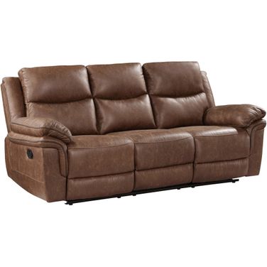 Ryland Sofa with Dual Recliner In Brown