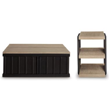 Rylandyn Occasional Table Set In Light Brown and Black