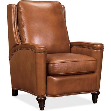 Rylea Manual Push Back Recliner In Dark Wood