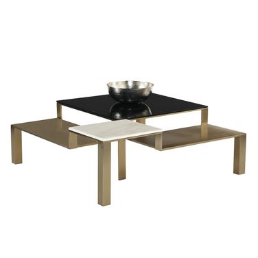 Saber Coffee Table In Black and Champagne Gold