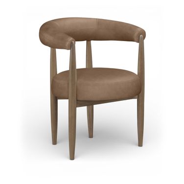 Sable Vegan Leather Upholstered Dining Chair Set of 2 In Brown