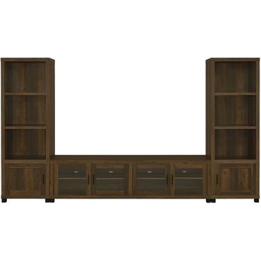 Sachin 3-piece Entertainment Center With 79 Inch TV Stand Dark Pine