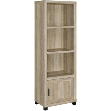 Sachin 3-shelf Media Tower With Storage Cabinet Antique Pine