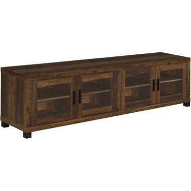 Sachin Rectangular TV Console with Glass Doors