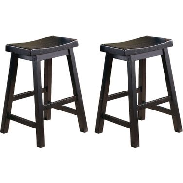 Saddleback 24" Black Sand Stool Set of 2