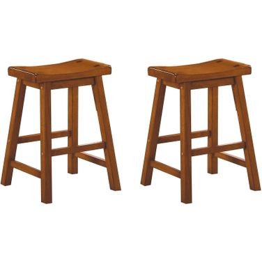 Saddleback 24" Oak Stool Set of 2
