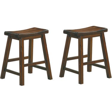Saddleback 18" Stool Set of 2 In Cherry