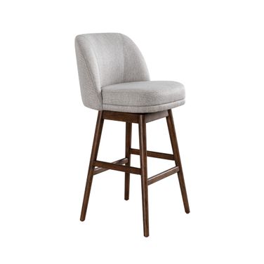 Sadie 30 Inch Bar Height Swivel Barstool In Taupe and Brown