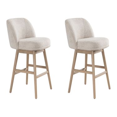 Sadie 30 Inch Bar Height Swivel Barstool Set of 2 In Ancient Stone