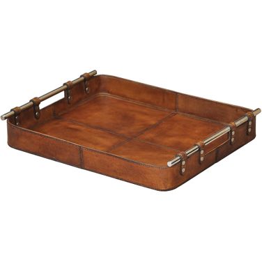 Safari Brown Leather Tray