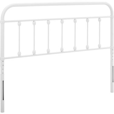 Sage King Metal Headboard In White