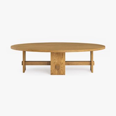 Saguaro Oval Oak Coffee Table In Honey Oak