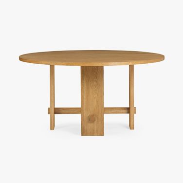 Saguaro Round Oak Dining Table In Honey Oak