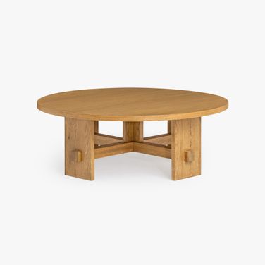 Saguaro Round Oak Large Coffee Table In Honey Oak
