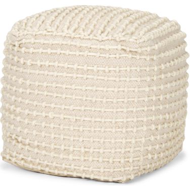 Sakaye Pouf In Cream and Beige