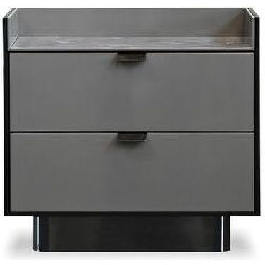 Salazar Side Table Steel Powder Coated Base In Smoke Grey