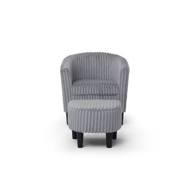 Salem Chair and Ottoman In Gray