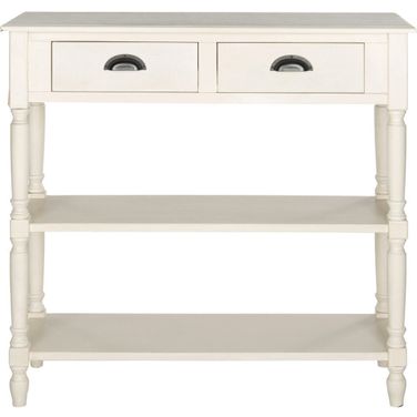 Salem White Console Table with Storage