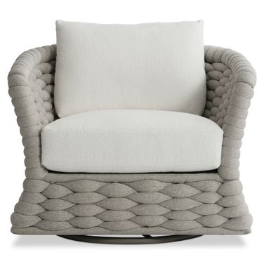 Salinas Outdoor Swivel Chair In White
