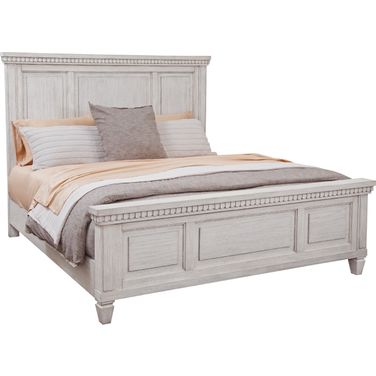 Salter Path Queen Bed In White Grain