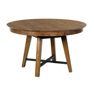 Abode Salter Round Dining Table In Warm Brunette