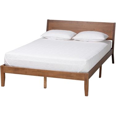 Salvatore Wood King Platform Bed In Walnut Brown