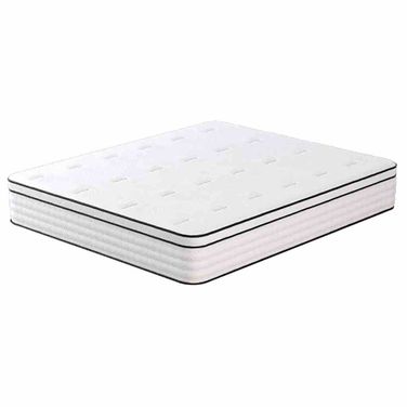 Salvia 12 Inch Queen Euro Top Mattress In White
