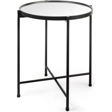 Samantha Black Mirror Top Small Accent Table