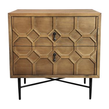 Samara 2-Drawer Small Nightstand - Natural